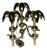 Hollywood Regency 24k Gold-Plated Palm Candleholder by Nagel, Germany, 1970s For Sale