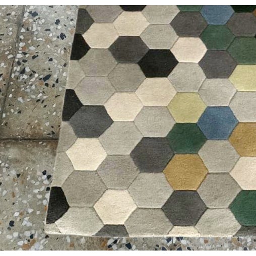 Not Yet Made - Made To Order Modern Geometric Hexagon Hand-Tufted Wool Doormat For Sale - Image 5 of 14