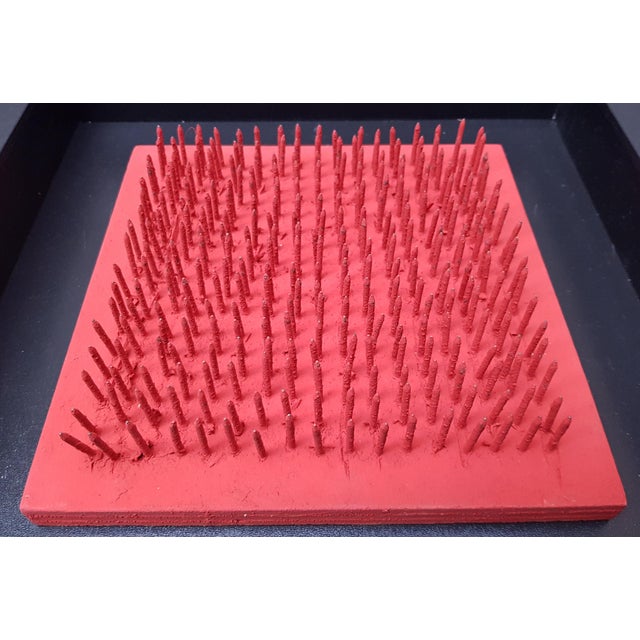 1970s Aubertin Bernard, Nails Painting, 1970, Framed For Sale - Image 5 of 12