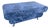 Postmodern Bullnose Faux Blue Marble Coffee Table on Chrome Legs For Sale