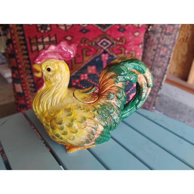 Ceramic 1970s American Fitz and Floyd Rooster T-Pot For Sale - Image 7 of 7