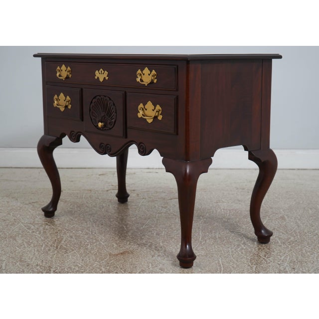 Age: c1994 Details: Shell Carved Drawer Mahogany Key Locking w. Key #29 Finish Model 145 Dovetailed Drawer Construction...