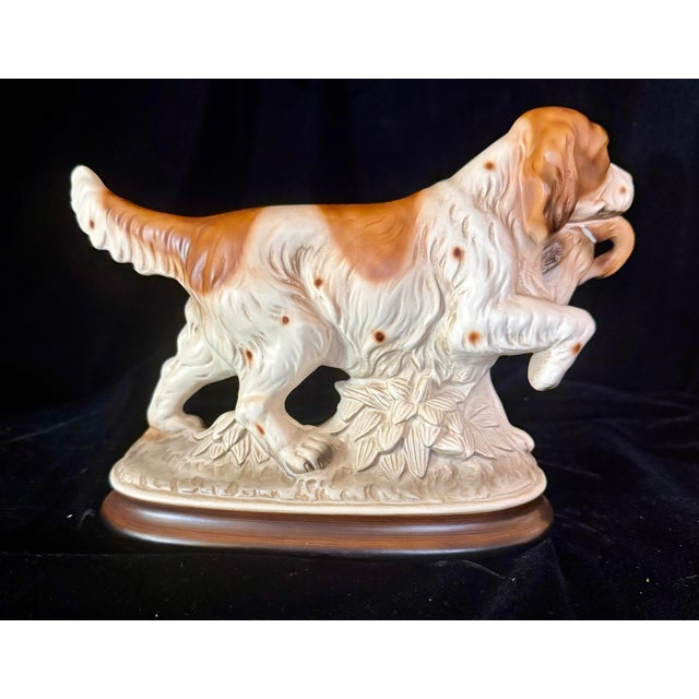 1950s M. Talia Hunting Dog Porcelain Figurine For Sale - Image 10 of 12