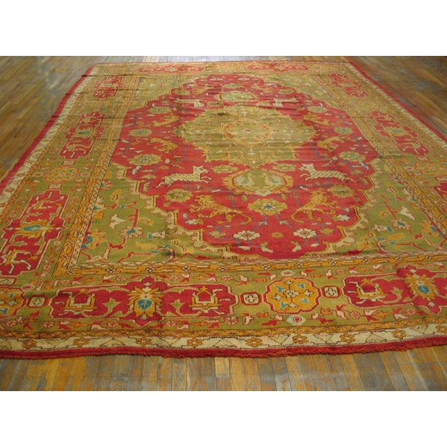 Very few west Turkish Oushak carpets employ animal depictions as important design elements. This exceptional circa 1900...