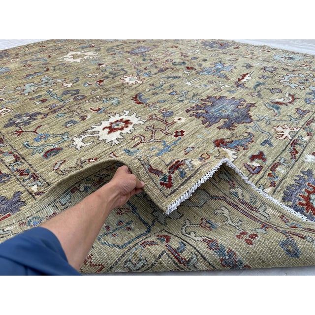 Traditional Sage Green Oushak Rug 8x10 For Sale - Image 3 of 6