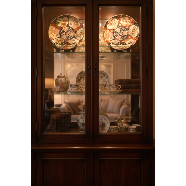 Pair of Vintage Japanese "Gold Imari" Hand-Painted Rickshaw Chargers, 11" For Sale - Image 13 of 13