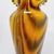 Mid-Century Amber Slag Glass Vase with Ruffled Rim For Sale - Image 6 of 8