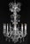 Vintage Bohemian style crystal chandelier with three tiers of molded glass arms hung with a profusion of faceted crystals....
