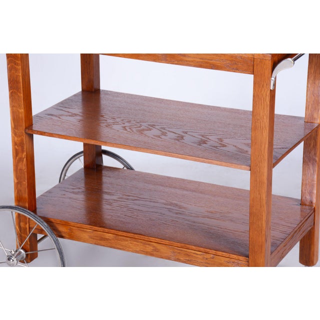 French Art Deco Walnut Trolley, 1920s For Sale - Image 6 of 12