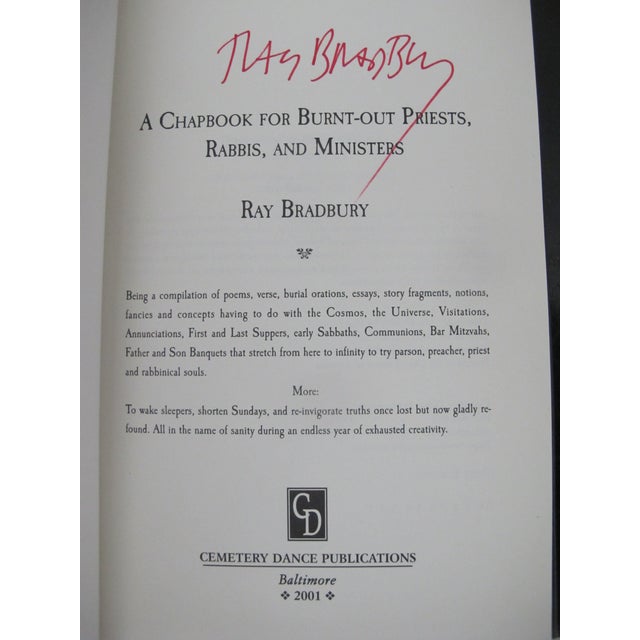 Paper Ray Bradbury Signed 1st Edition Chapbook for Burnt-Out Priests Rabbis & Ministers For Sale - Image 7 of 9