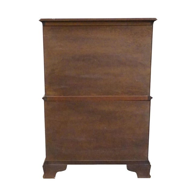Councill Craftsman Banded Mahogany Traditional Style 38" Chest on Chest For Sale - Image 11 of 12