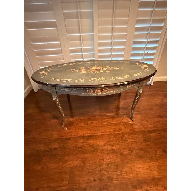 Traditional 1990s Handcrafted Italian Marquetry Coffee Table For Sale - Image 3 of 8