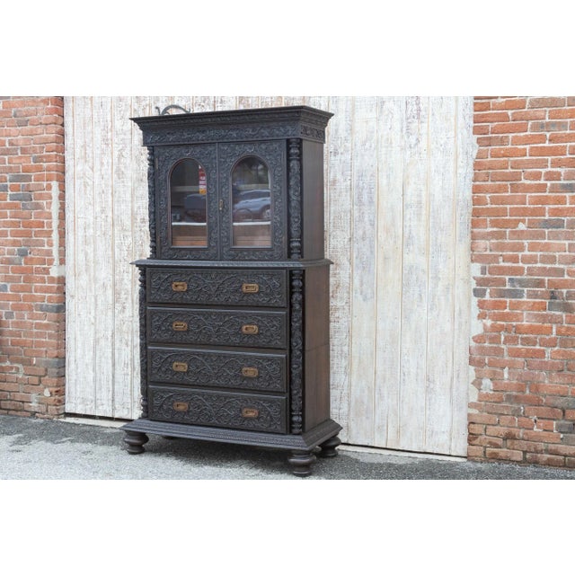 Antique Anglo-Indian Secretary Cabinet For Sale - Image 4 of 13