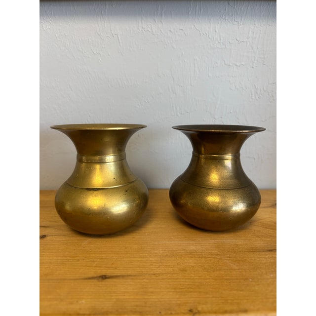 Vintage Brass Vessels - A Pair For Sale In Naples, FL - Image 6 of 6