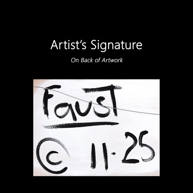 Autumn's Last Dance - Abstract Modern Surrealist Dark Green and Yellow Painting Artwork by Jeff Faust For Sale - Image 10 of 10