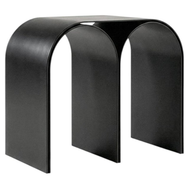 Black Arch Stool in Steel by Pietro Franceschini For Sale - Image 6 of 6