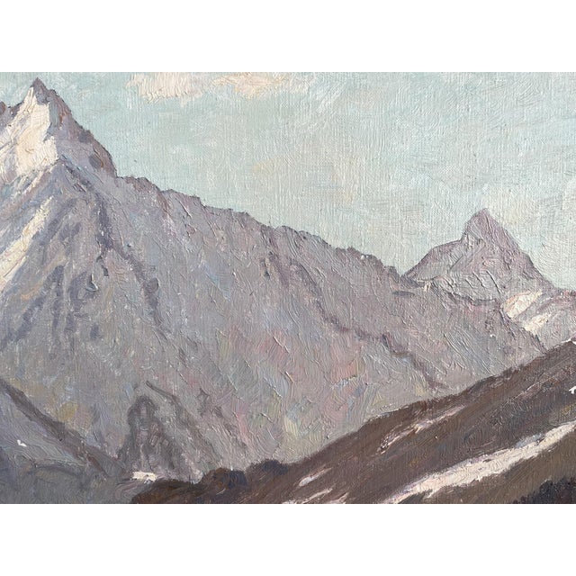 Alex Weise, Snowy Landscape, Oil Painting on Canvas, 1920s For Sale - Image 12 of 16