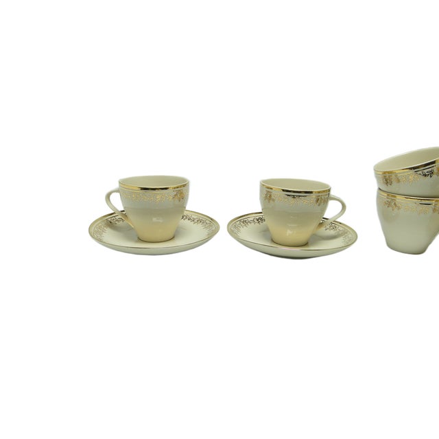 Art Deco Ewa Coffee Cups from Tułowice, Poland, 1960s, Set of 4 For Sale - Image 4 of 10