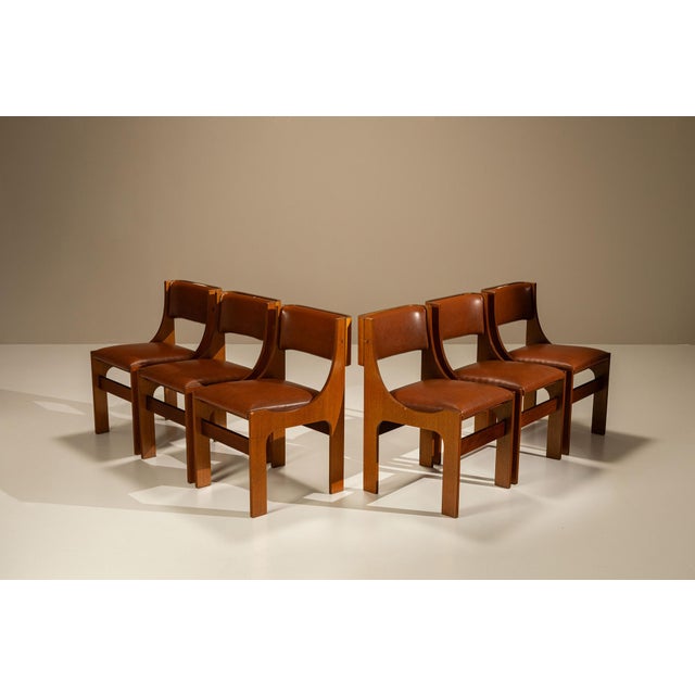 Mid-Century Modern Model 273 Dining Room Chairs attributed to Franco Asnaghi, Italy, 1966, Set of 6 For Sale - Image 3 of 13