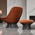 Knoll 1972 Original Warren Platner for Knoll Orange Easy Chair and Ottoman For Sale - Image 4 of 13