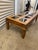 1970s Vintage Burl Wood Coffee Table Square Smoked Glass MCM For Sale - Image 4 of 8