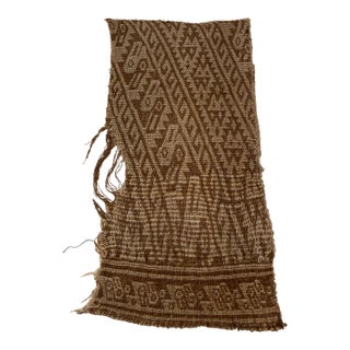 20th Century Antique Framed Handwoven Textile Fragment From Laos or Thailand For Sale