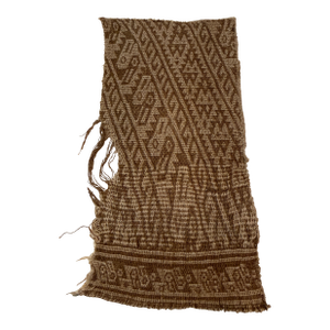 20th Century Antique Framed Handwoven Textile Fragment From Laos or Thailand