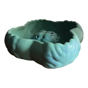 1940s Art Pottery Dish & Flower Frog by Van Briggle