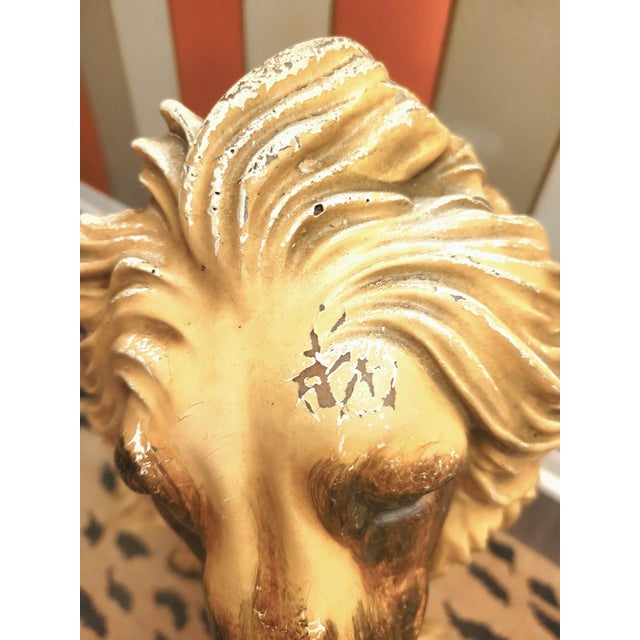 Yellow Vintage Life Size Yellow Plaster Afghan Hound Dog by Marwal Room Decor Statue For Sale - Image 8 of 11