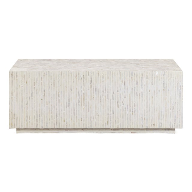 Earl Cream Mother of Pearl Coffee Table For Sale