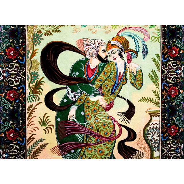 Vintage Pictorial Tabriz Rug For Sale - Image 12 of 12