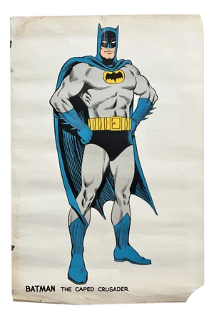 Vintage Batman Comic Book Poster, 1966