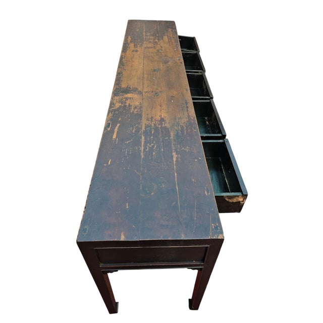 19th Century 104" Long 5 Drawer Console Table For Sale In Greensboro - Image 6 of 6