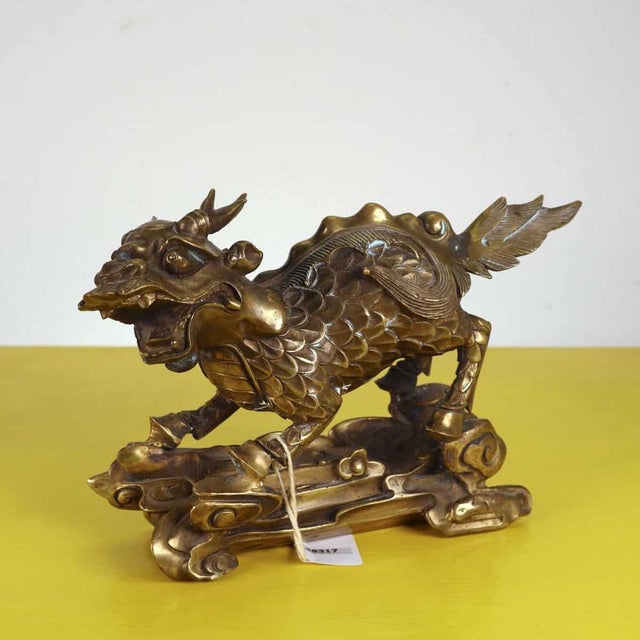 Chinese Brass Dragon Sculpture For Sale - Image 13 of 13