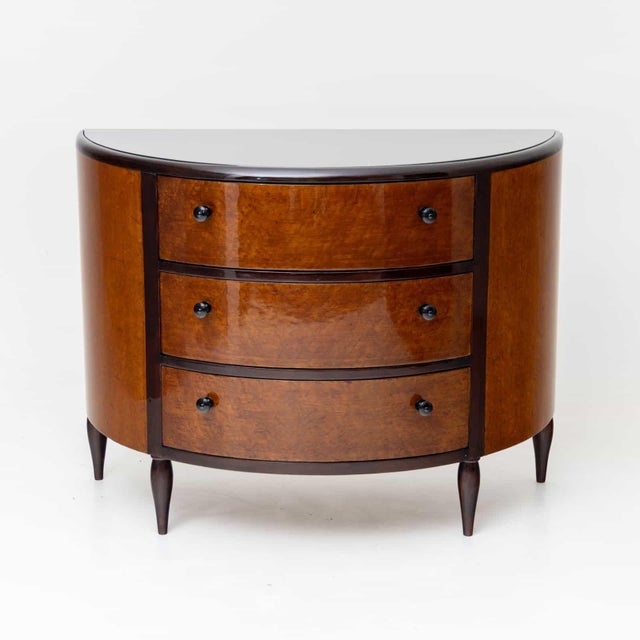 Wood Mid-20th Century Art Deco Chest of Drawers, France For Sale - Image 7 of 7