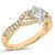 Contemporary 10K Two Tone Color 2/3 Cttw Diamond Kite and Twist Shank Ring (H-I Color,SI2-I1 Clarity) - Size 7 For Sale - Image 3 of 6