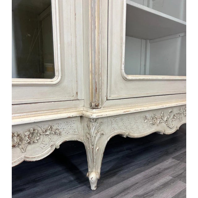 Wood Antique French Three-Door Bookcase For Sale - Image 7 of 18