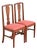 Baker Furniture Style Federal Inlaid Mahogany Side Chairs or Dining Chairs, Pair For Sale