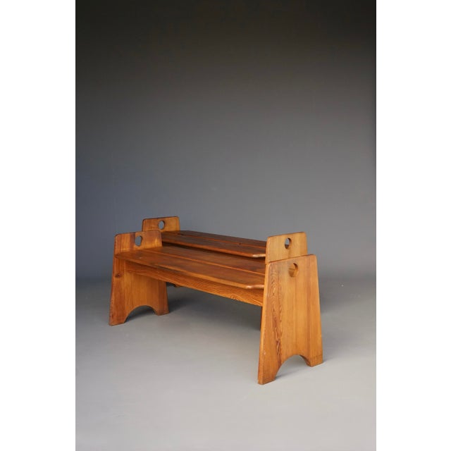 1960s Set of Mid-Century Swedish Pine Wood Benches by Gilbert Marklund, 1960s For Sale - Image 5 of 14