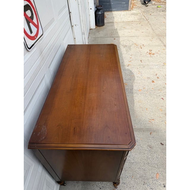 Early 20th Century Antique Victorian Revival Walnut Dresser With Ornate Carved Details For Sale - Image 5 of 12