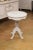 Swedish 1860s Painted Oval Pedestal Table with Carved Apron and Quadripod Base For Sale - Image 10 of 12