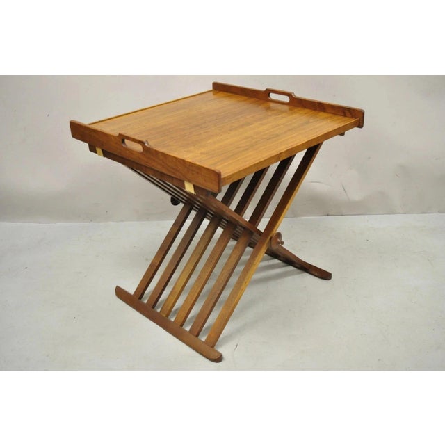 Mid 20th Century Stewart MacDougall Kipp Stewart Drexel Walnut Folding Campaign Table (B) For Sale - Image 12 of 12