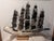 Bone Vintage Large Carved Horn Ship With Five Sails For Sale - Image 7 of 8