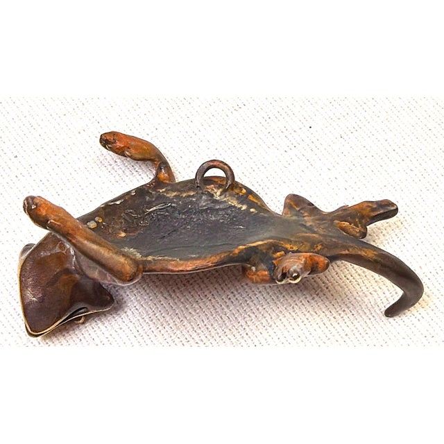 1980s Michael Storey Metal Sculpture Lizard Shelf or Wall Hanging For Sale - Image 9 of 11
