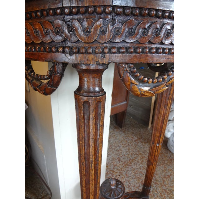 Late 18th Century Louis XVI Demi Lune Console Table For Sale - Image 5 of 9