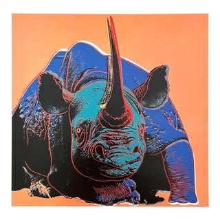 Andy Warhol Pop Art Black Rhinoceros 1983 For Sale