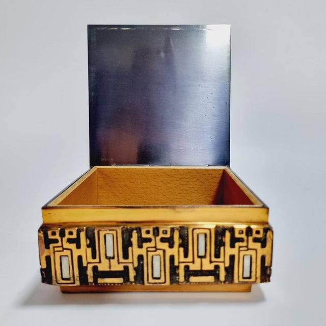 Decorative Box in Copper Alloy, 1970s For Sale - Image 6 of 13