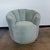 Contemporary Swivel Barrel Chair in Pale Blue Performance Velvet For Sale In Cleveland - Image 6 of 7