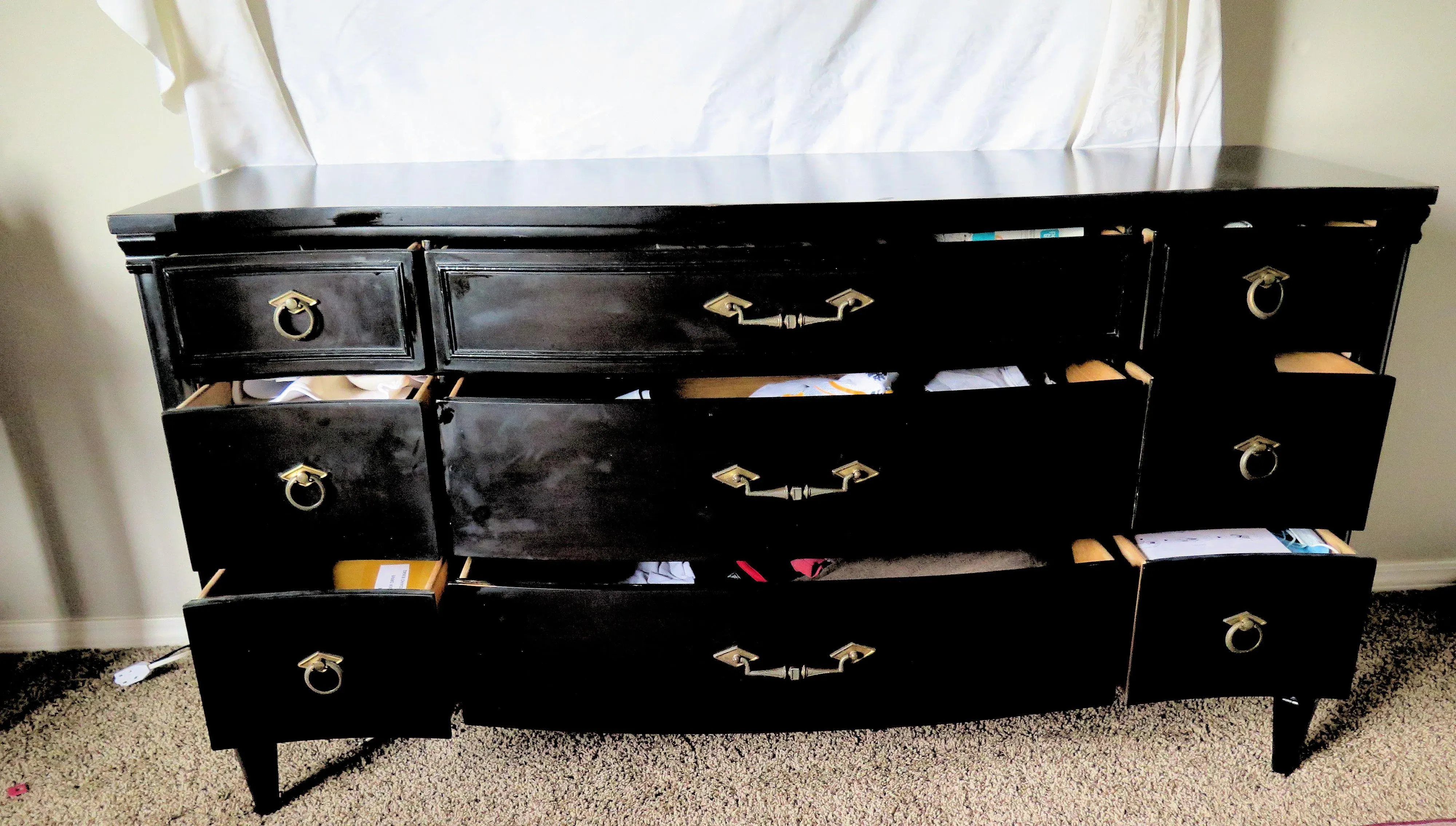 bassett furniture industries dresser Mid Century Modern Vintage "Aztec" Walnut & Mirror Designed by Leo Jiranek Mayan Walnut  Boston Mid Century Modern making it an incredibly adaptable piece of furniture MID-CENTURY MODERN BASSETT FURNITURE INDUSTRIES