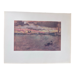 After Whistler, the Salute Venice 1904 Chromolithograph Beautiful Antique Print